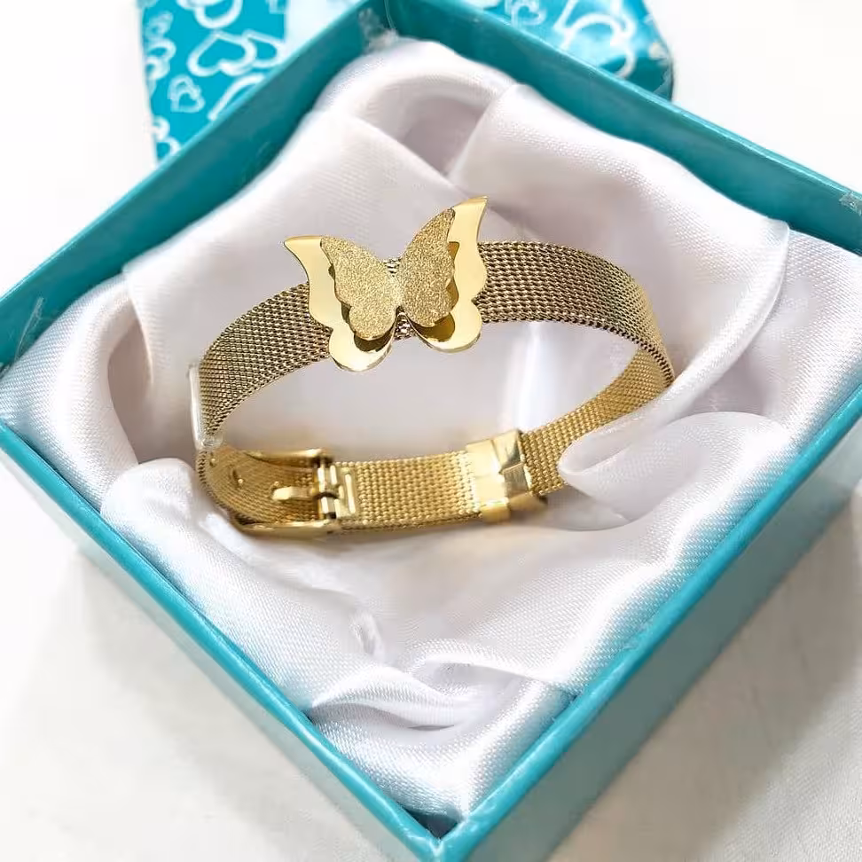 دستبند رنگ ثابت پروانه 