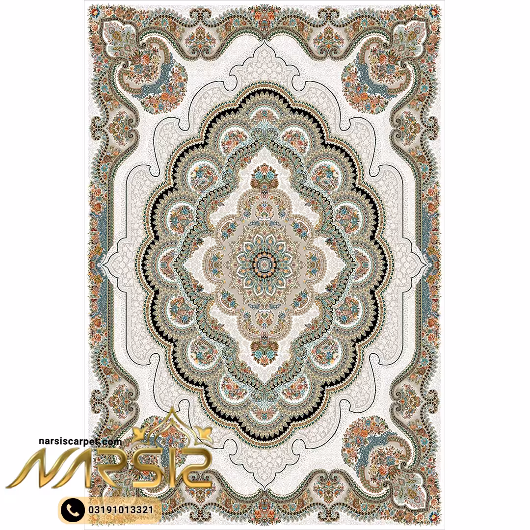 فرشینه فرش طرح باغ ملک کرم کد 9072