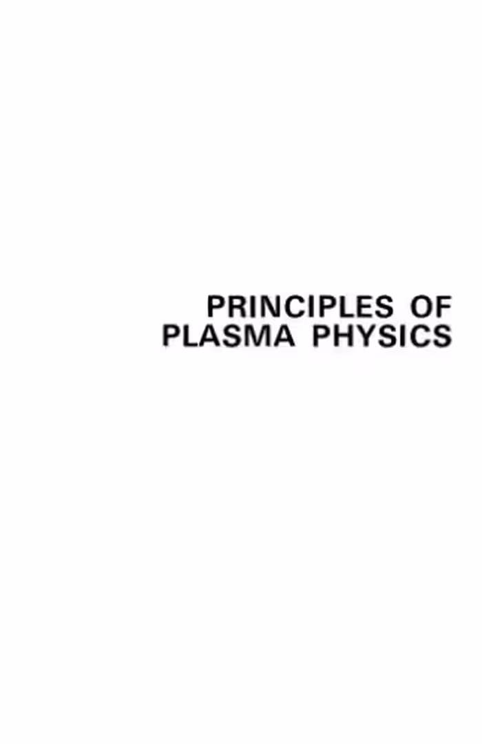 خرید و دانلود نسخه کامل کتاب Principles of Plasma Physics