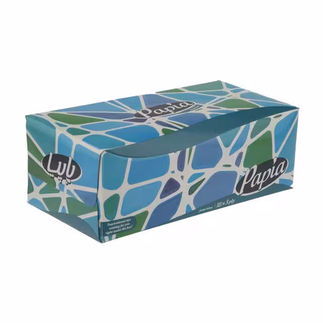 دستمال کاغذی 3 لایه پاپیا طرح نور و رنگ 100 برگ