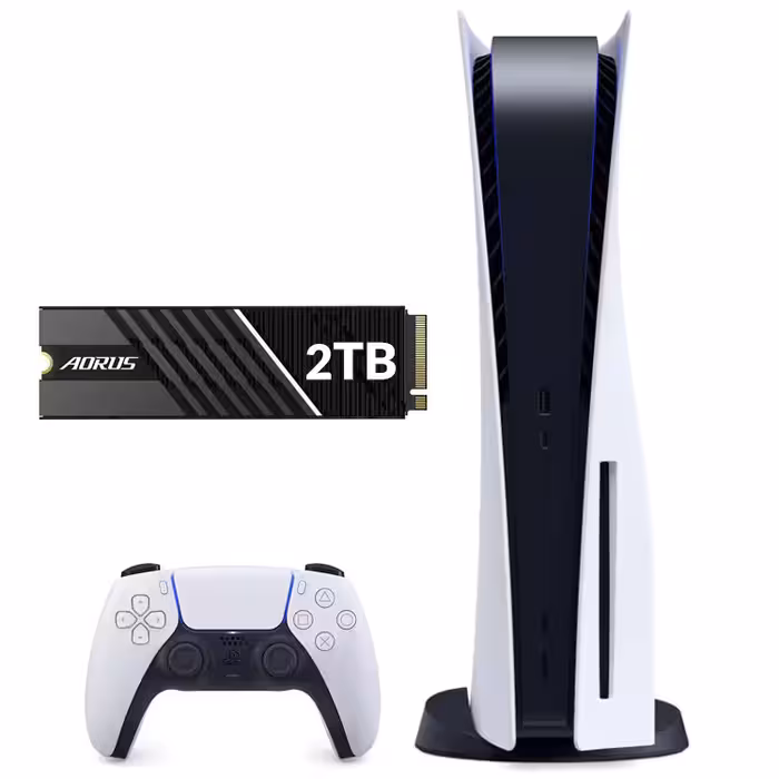 پلی استیشن 5 دیسک خور   حافظه اس اس دی Aorus 7000s با ظرفیت دو ترابایت