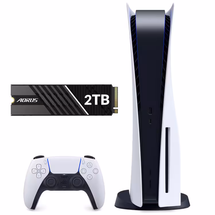 پلی استیشن 5 دیسک خور   حافظه اس اس دی Aorus 7000s با ظرفیت دو ترابایت