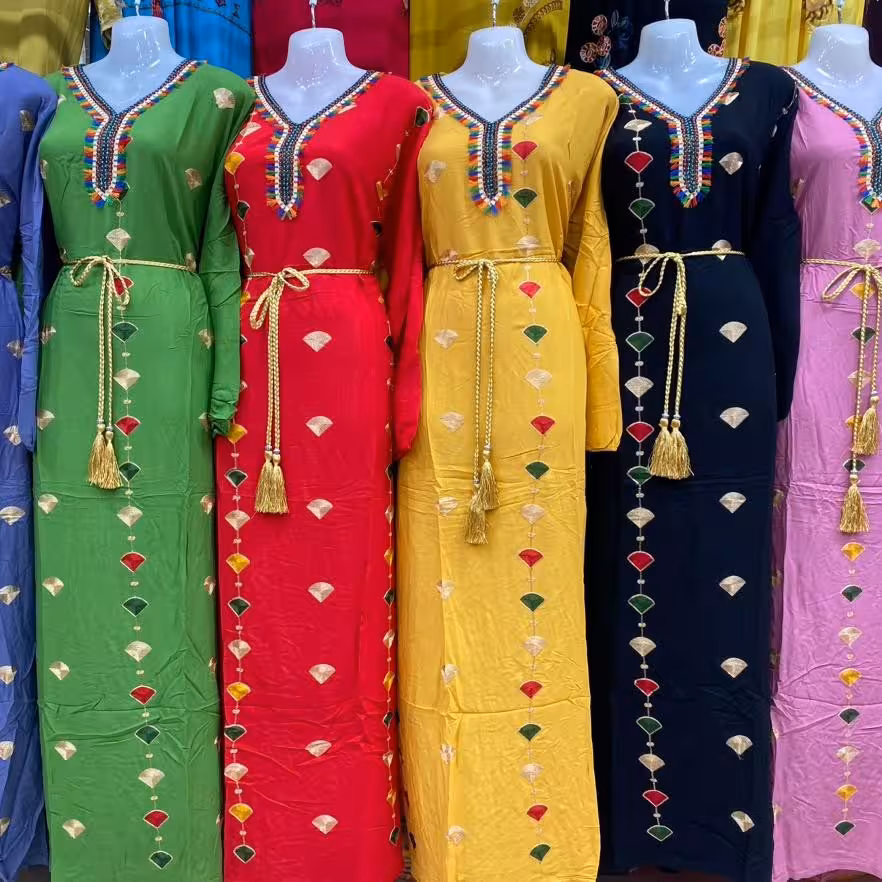 پیراهن اماده جنس نخی فری سایز  موجود در چند رنگ جدید 