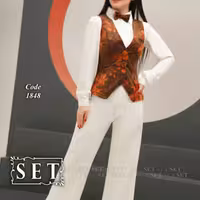 ست مزون دوز مجلسی مدل یوکابد رنگ سدری برند SET