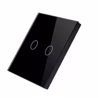 کلید دو پل لمسی ریموتی RF433 مشکی