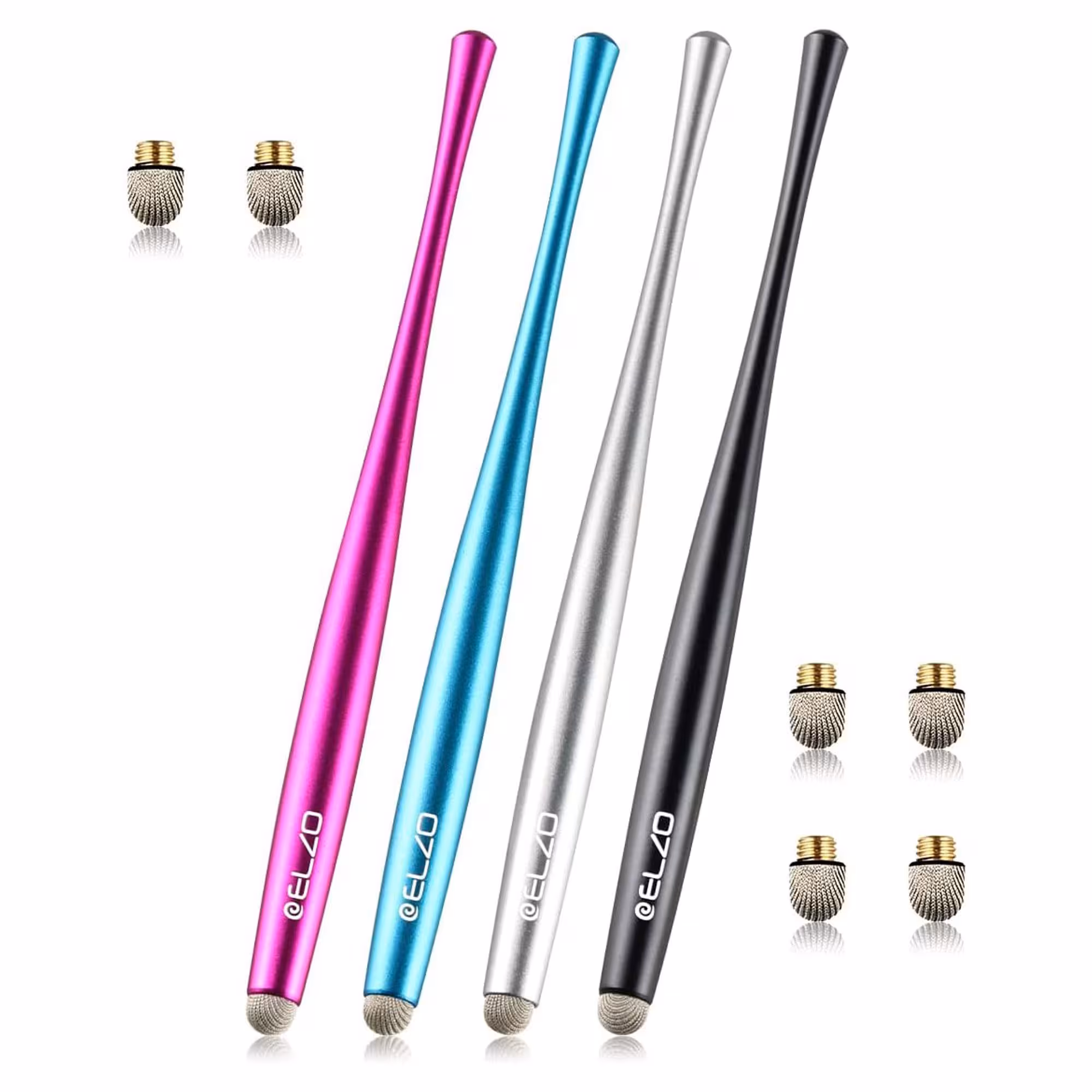 قلم لمسی ELZO Capacitive Stylus Pens Premium Metal Slim Combo 4 Pcs