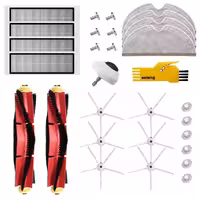 کیت اکسسوری روبوراک مناسب مدل های Xiaomi Mi Robot Xiaomi mijia roborock s50 s51 roborock 2 Vacuum Cleaner Replacement Parts Pack of Main Brush,Hepa Filter,Side Brush,Cleaning Tool and Mop Cloth ( ارسال 10 الی 15 روز کاری )