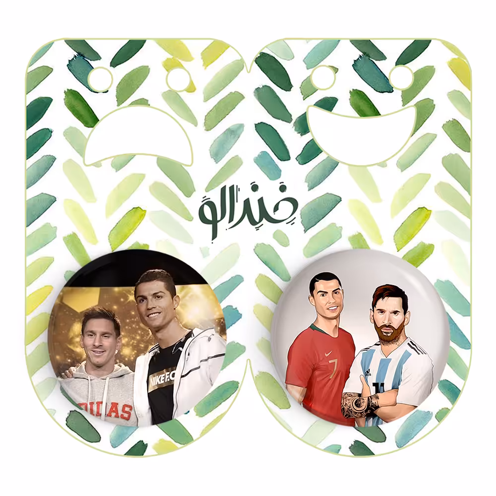 پیکسل خندالو مدل کریستیانو رونالدو و لیونل مسی کد 1400414003 مجموعه 2 عددی