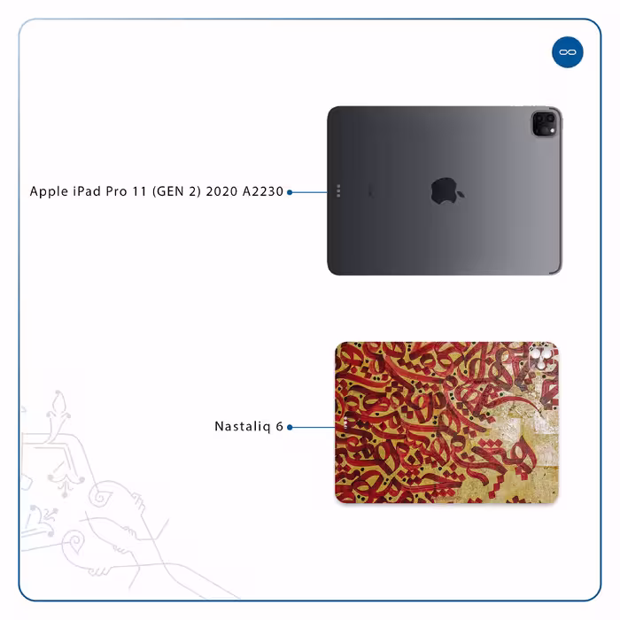 برچسب پوششی ماهوت مدل Nastaliq-6 مناسب برای تبلت اپل iPad Pro 11 (GEN 2) 2020 A2230