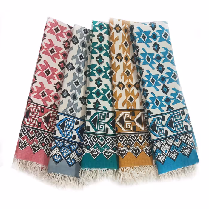 سفره قلمکار عطریان مدل ممتاز طرح گلیم کد G476