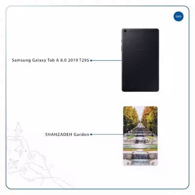 برچسب پوششی ماهوت مدل SHAHZADEH-Garden مناسب برای تبلت سامسونگ Galaxy Tab A 8.0 2019 T295