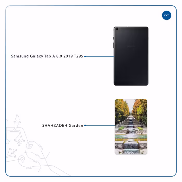 برچسب پوششی ماهوت مدل SHAHZADEH-Garden مناسب برای تبلت سامسونگ Galaxy Tab A 8.0 2019 T295