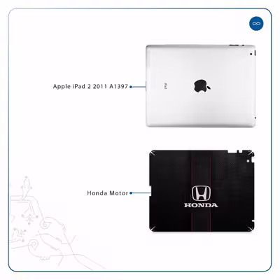 برچسب پوششی ماهوت مدل Honda Motor مناسب برای تبلت اپل iPad 2 2011 A1397