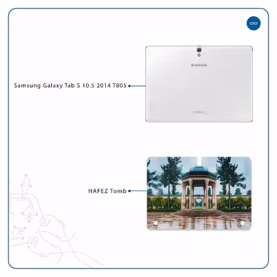 برچسب پوششی ماهوت مدل HAFEZ-Tomb مناسب برای تبلت سامسونگ Galaxy Tab S 10.5 2014 T805
