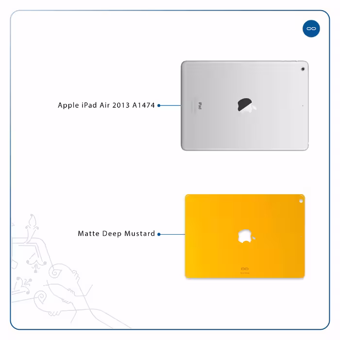 برچسب پوششی ماهوت مدل Matte-Deep-Mustard مناسب برای تبلت اپل iPad Air 2013 A1474