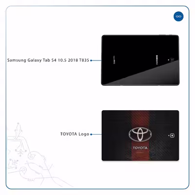 برچسب پوششی ماهوت مدل TOYOTA-Logo مناسب برای تبلت سامسونگ Galaxy Tab S4 10.5 2018 T835