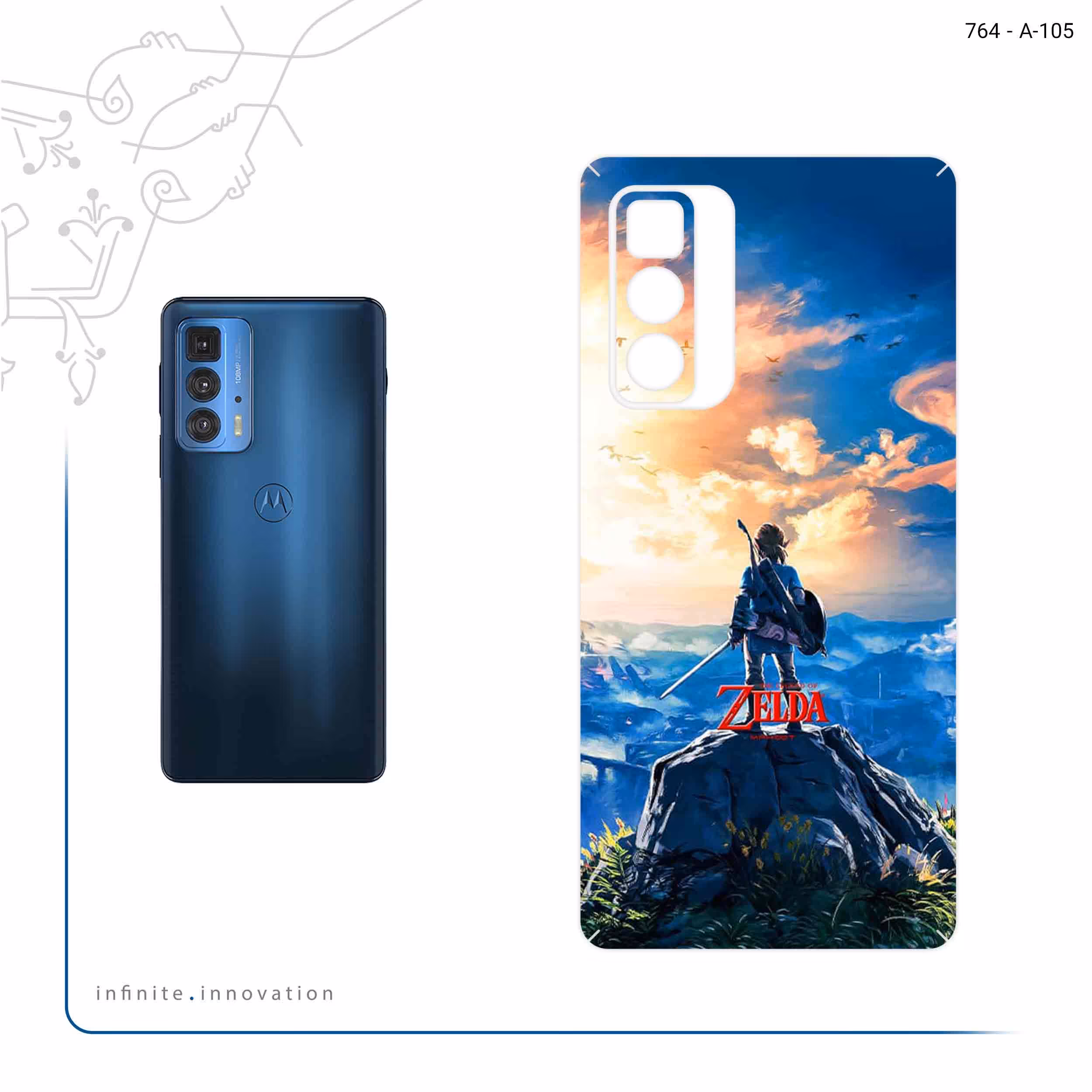 برچسب پوششی ماهوت مدل Legend of Zelda Game Series مناسب برای گوشی موبایل موتورولا Edge 20 Pro