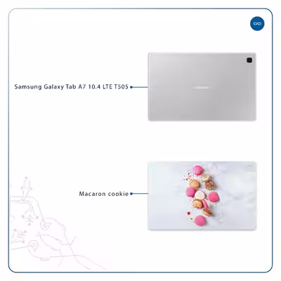 برچسب پوششی ماهوت مدل Macaron cookie مناسب برای تبلت سامسونگ Galaxy Tab A7 10.4 LTE 2020 T505