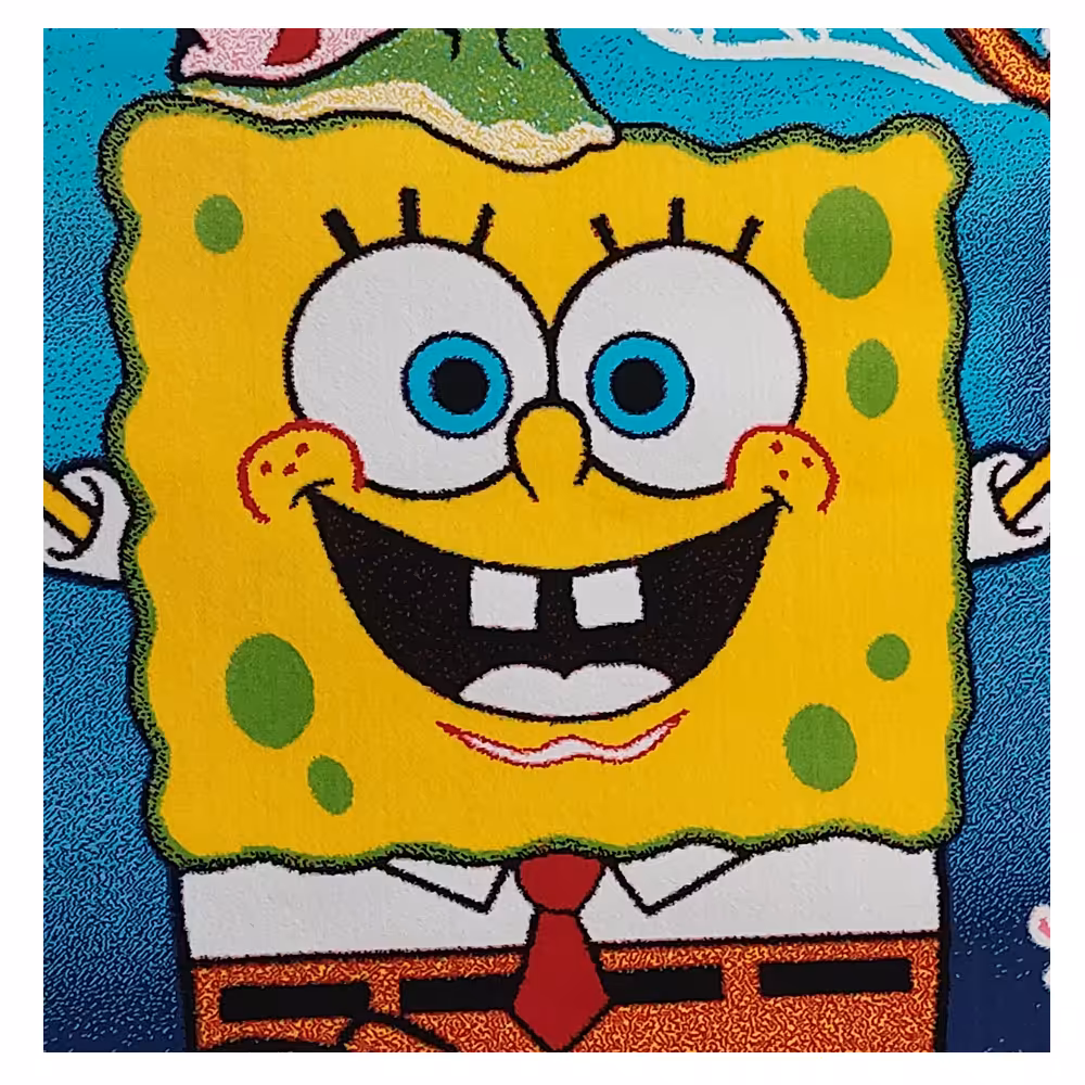 فرش ماشینی آنا طرح کودک مدل باب اسفنجی کد 1030