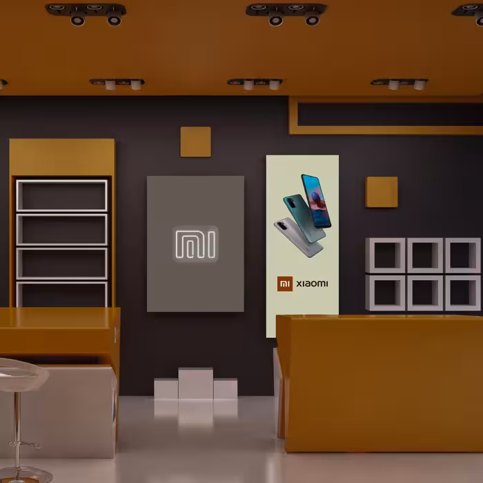 چراغ دیواری نئون دیزاین طرح Xiaomi-GL_WHT