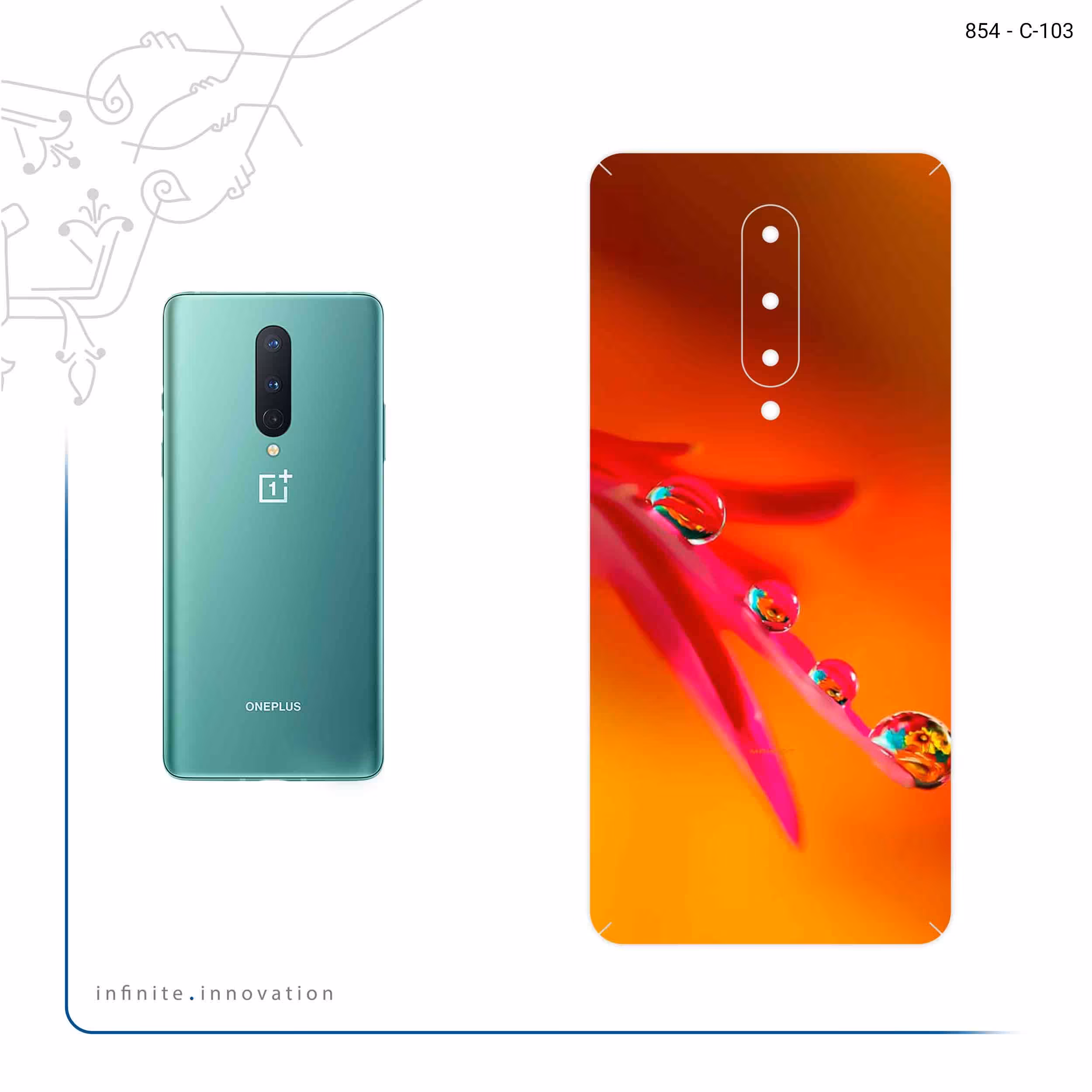 برچسب پوششی ماهوت مدل Plant dew مناسب برای گوشی موبایل وان پلاس 8