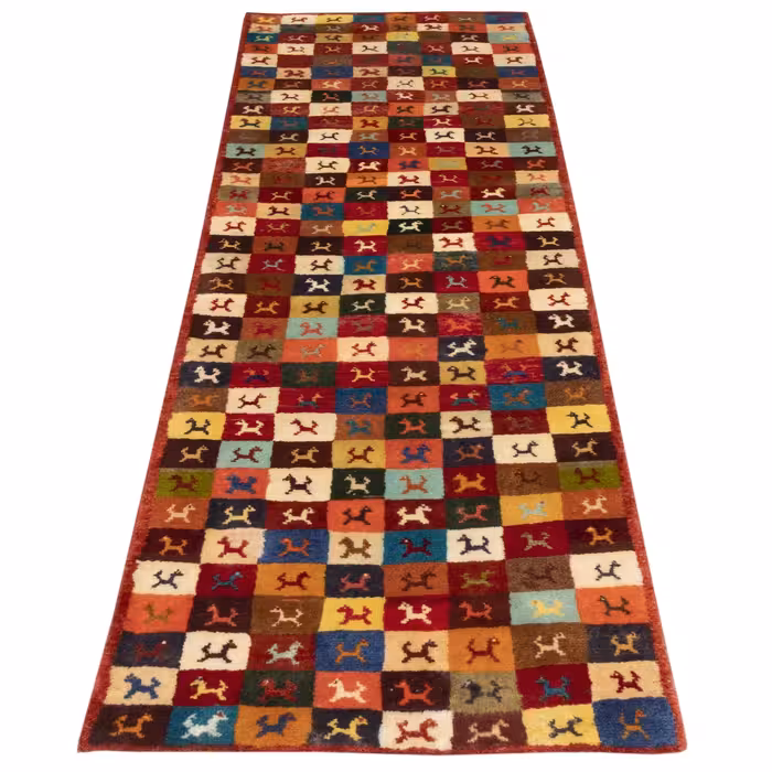 گبه دستباف کناره طول دو متر سی پرشیا کد 706100