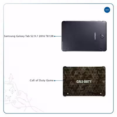برچسب پوششی ماهوت مدل Call-of-Duty-Game مناسب برای تبلت سامسونگ Galaxy Tab S2 9.7 2016 T813N
