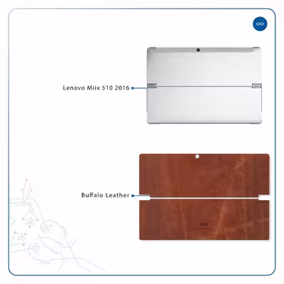 برچسب پوششی ماهوت مدل Buffalo-Leather مناسب برای تبلت لنوو Miix 510 2016