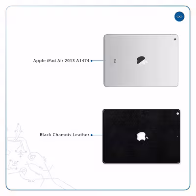 برچسب پوششی ماهوت مدل Black-Chamois-Leather مناسب برای تبلت اپل iPad Air 2013 A1474