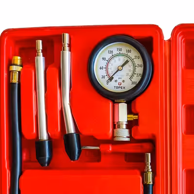 دستگاه کمپرس سنج سیلندر خودرو تاپکس کد DMS00630 مجموعه 8 عددی