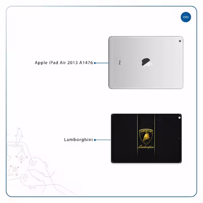 برچسب پوششی ماهوت مدل Lamborghini مناسب برای تبلت اپل iPad Air 2013 A1476