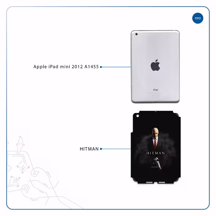 برچسب پوششی ماهوت مدل Hitman-Game مناسب برای تبلت اپل iPad mini 2012 A1455
