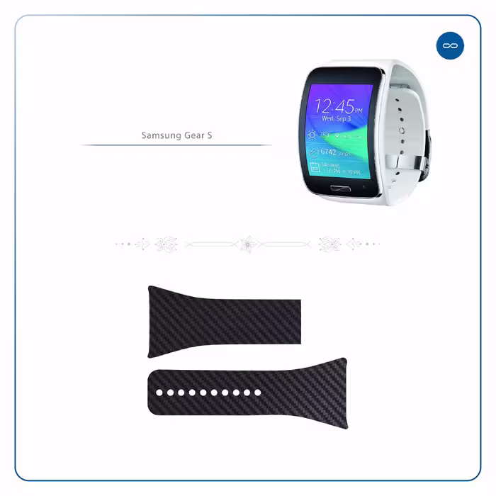 برچسب ماهوت طرح Carbon-Fiber مناسب برای ساعت هوشمند سامسونگ Galaxy Gear S