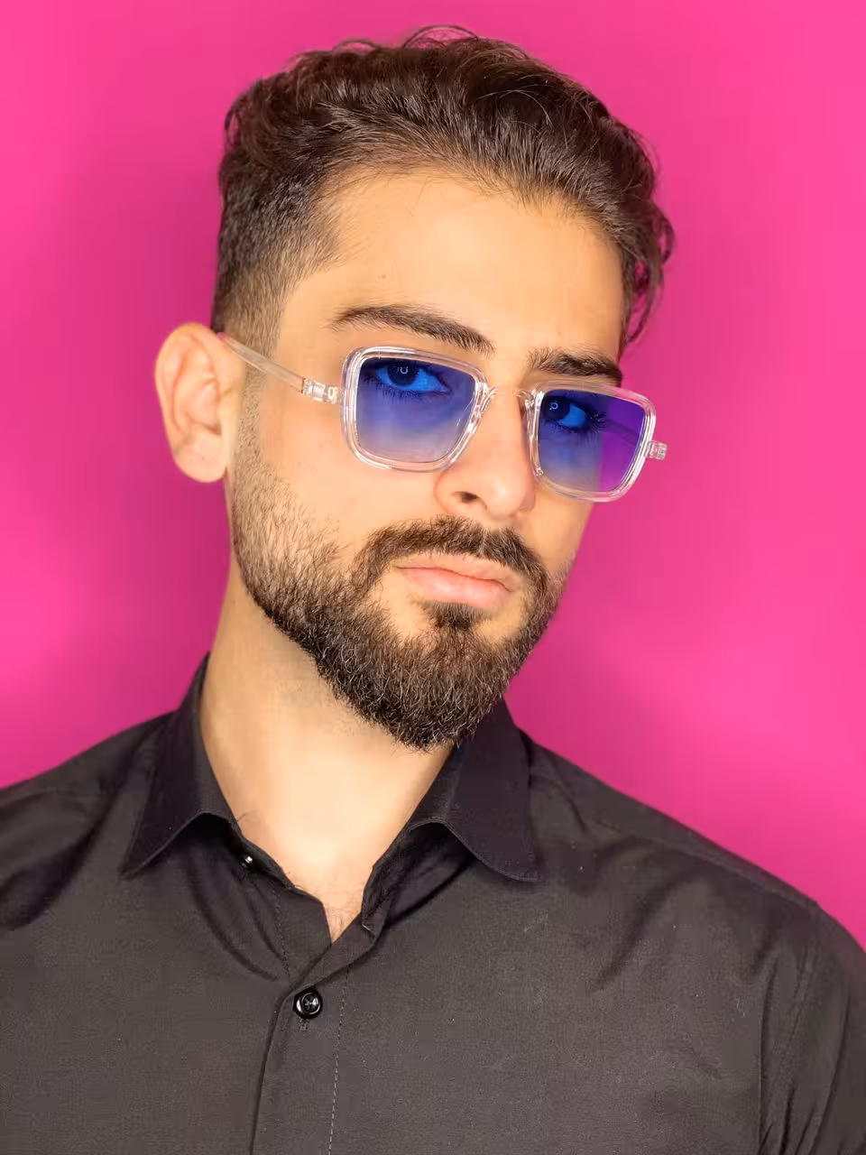 عینک آفتابی مردانه رنگ آبی گوچی