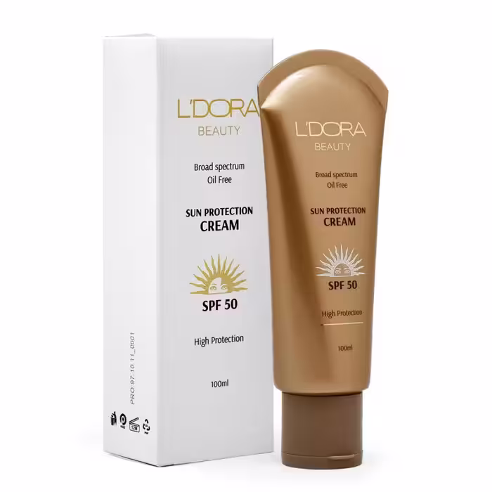 ضد آفتاب رنگی فاقد چربی لدورا SPF50 حجم 50 میلی لیتر