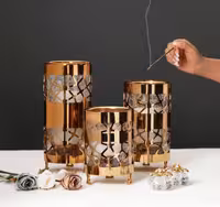 شمعدان طرح سنگی برنز سایز 3 آسا