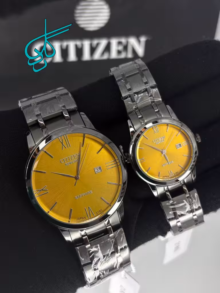 خرید ست ساعت زنانه و مردانه سیتیزن اسپشیال کلاسیک موتور ژاپن کیفیت عالی رنگ ثابت کد 2117027 - ردگل