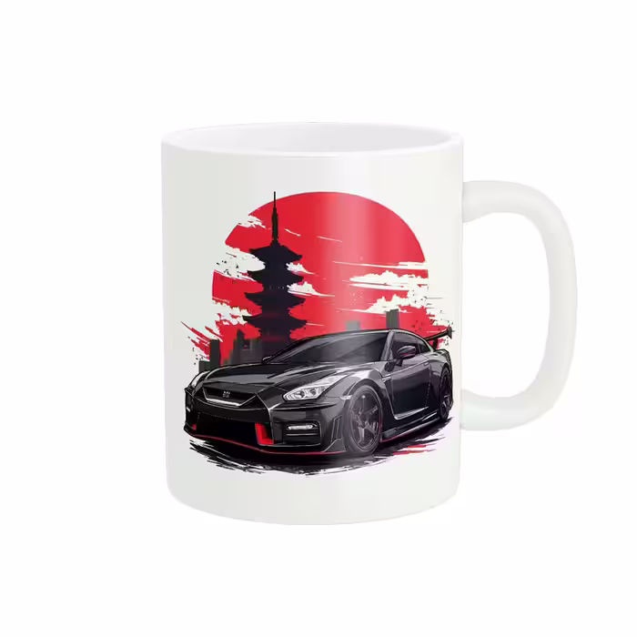 ماگ پادآفرین مدل ماشین Nissan GT-R کارتونی کد 031