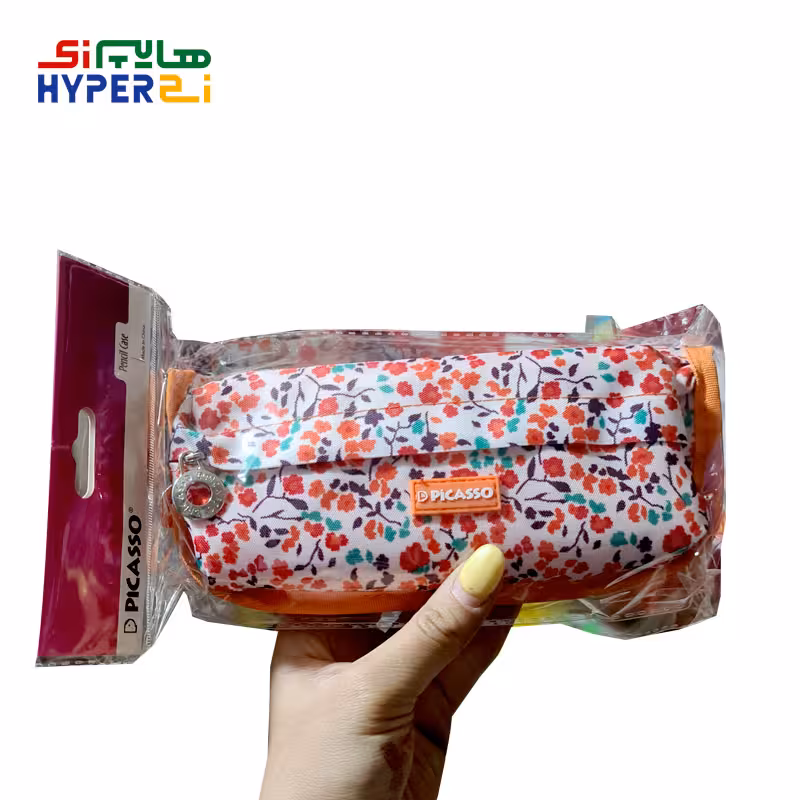 جامدادی پیکاسو مدل F2 طرح گل ریز نارنجیPicasso