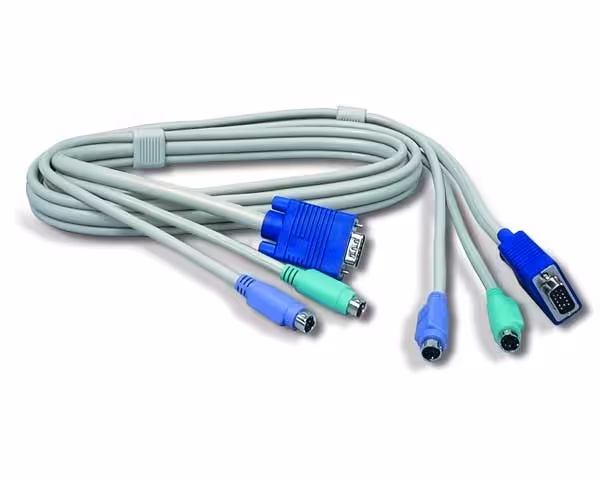کابل KVM درجه1 سفید PS2 به طول 1.5 متر