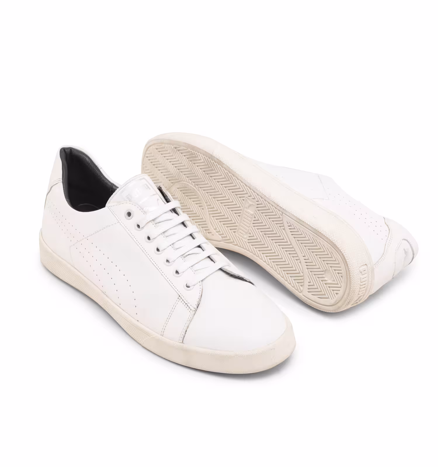 کفش روزمره مردانه Puma چرم مصنوعی بند دار سفید