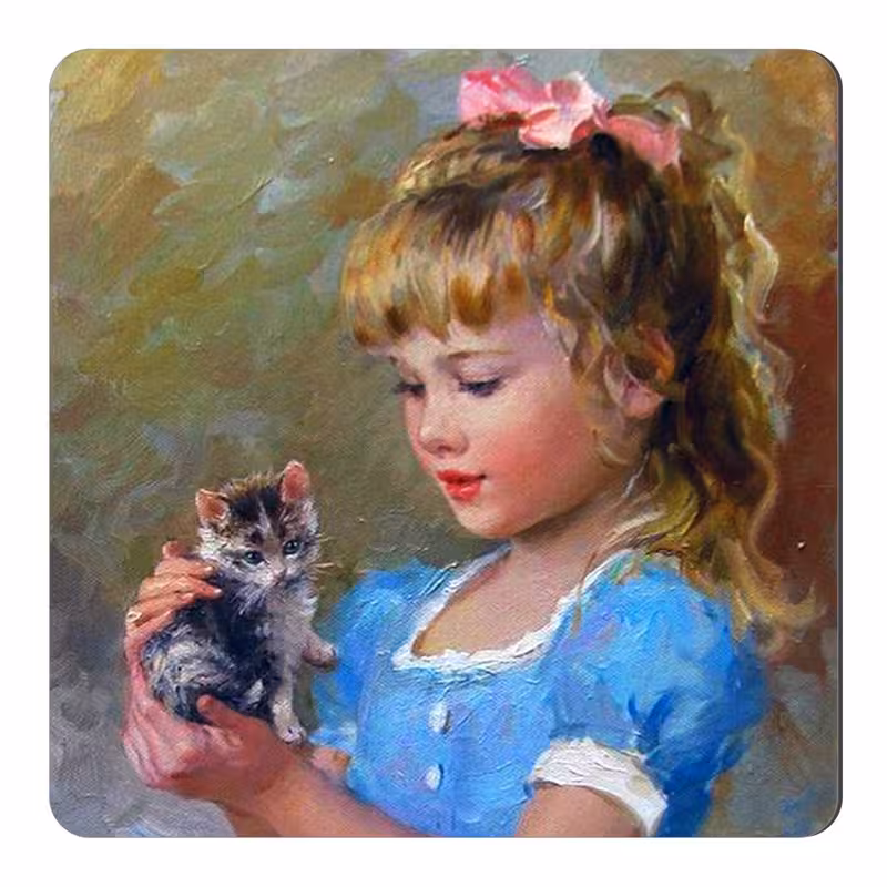 مگنت طرح دختر بچه و گربه کد wmg2266