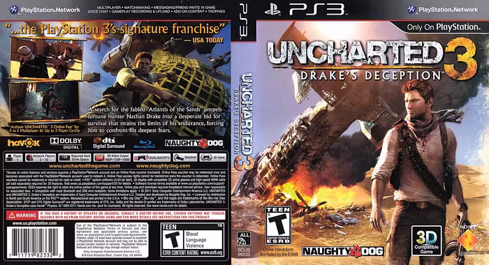 بازی پلی استیشن 3 (PS3 ) نسخه رایتی نسخه هک شده بازی Uncharted 3: Drake’s Deception