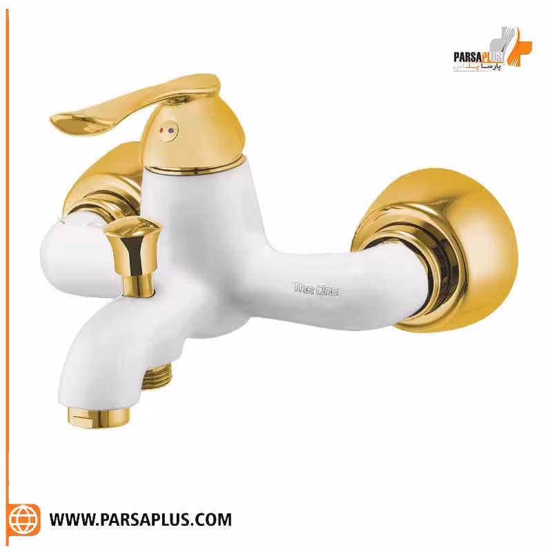 شیر دوش دوان مدل رامه سفید طلایی