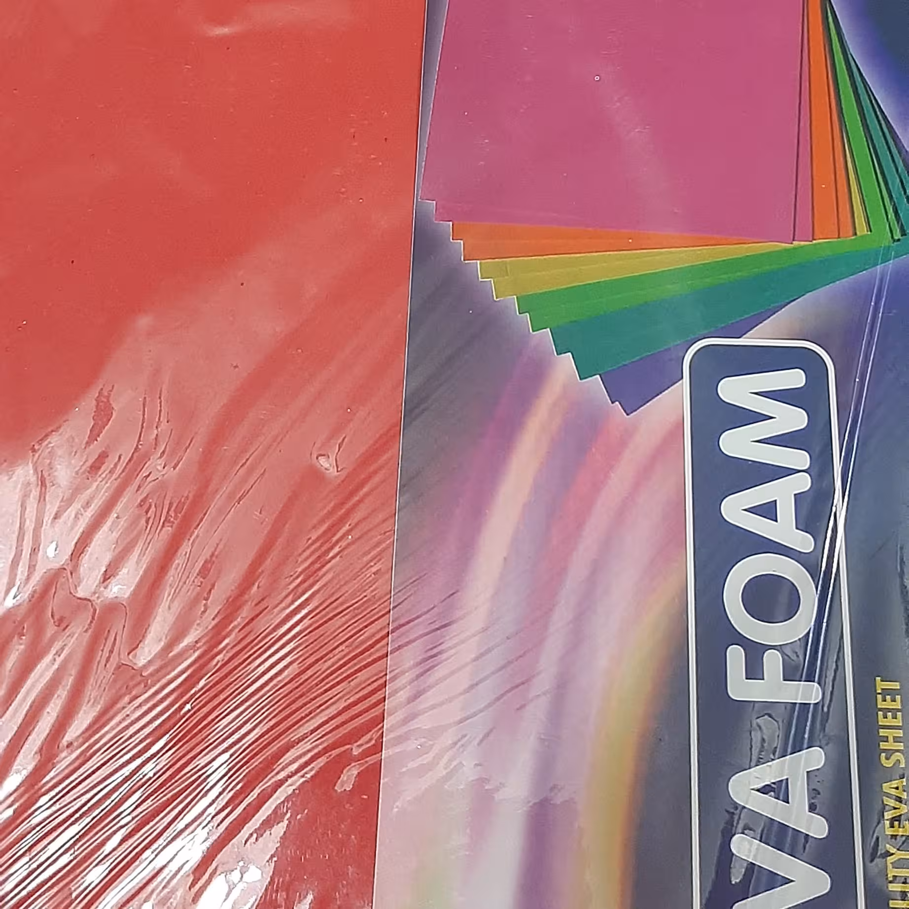 فوم  ماکت و کاردستی 3 میل برند  اوا . رنگ قرمز . پک 5 عددی . سایز 40در 60