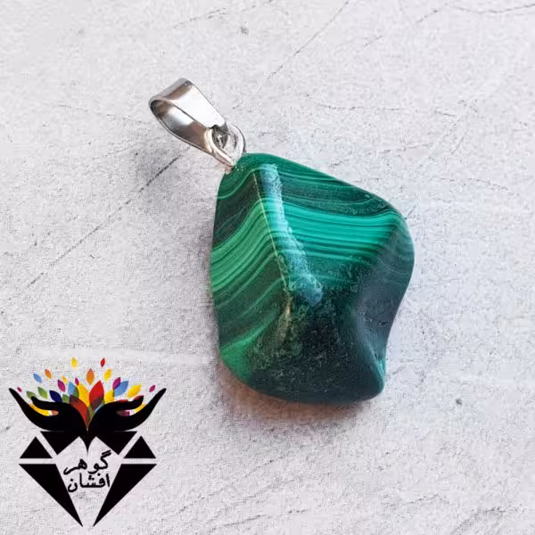 گردنبند مالاکیت سبز خوشرنگ G3388