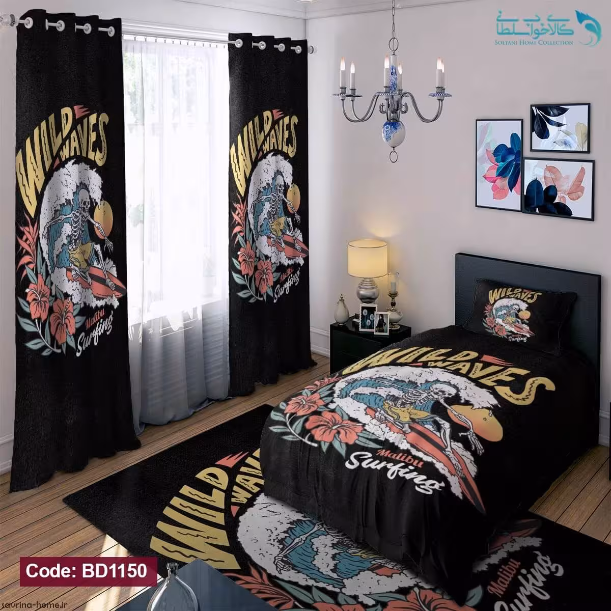 روتختی طرح wild waves یکنفره کد BD1150