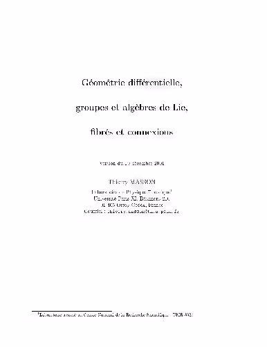 خرید و دانلود نسخه کامل کتاب Geometrie differentielle, groupes et algebres de Lie, fibers et connexions