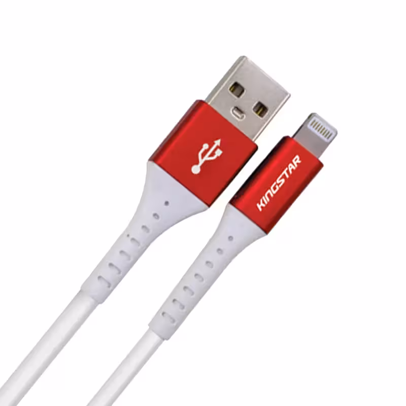 کابل تبدیل USB به لایتنینگ کینگ استار مدل k63i طول 0.25 متر | Kingstar