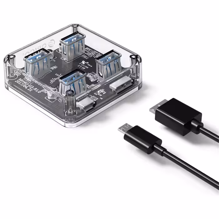 هاب USB 3.0 چهار پورت طرح شفاف اوریکو MH4UC-U3